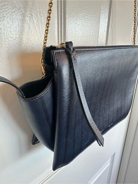Celine Navy and Gold Chain Crossbody Bag